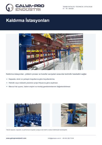 Kaldırma İstasyonları katalog kapağı