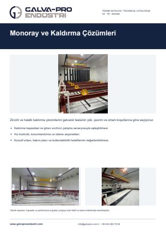 Monoray ve Kaldırma Çözümleri katalog kapağı