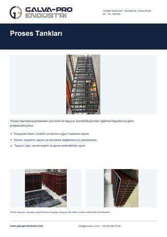 Proses Tankları katalog kapağı